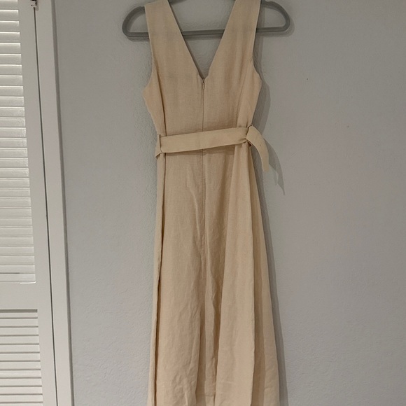 Mango Cream Belted Midi Dress - Picture 13 of 13